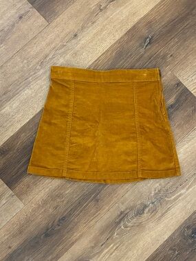 Crewcuts Brown Gold Corduroy Skirt Bottoms Adjustable Waist 10 Girl
